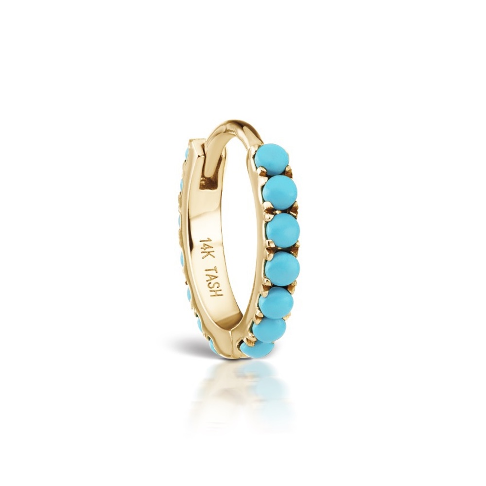 Maria Tash 6.5mm Turquoise Eternity Clicker Hoop